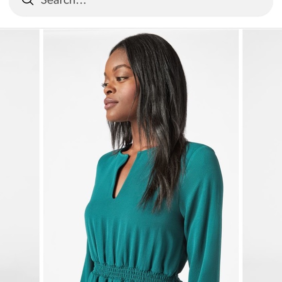 Smocked Sleeve Dress - Picture 4 of 8